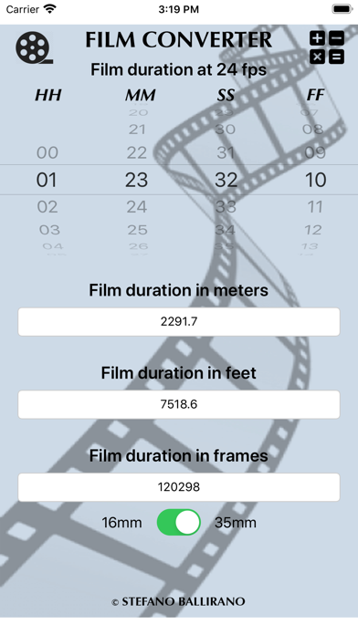 Cine Calculator Screenshot