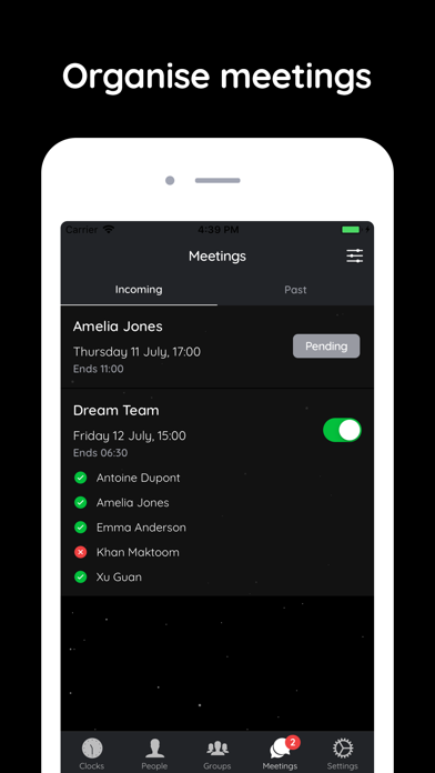ClockWork - Organise Worldwide iPhone screenshot