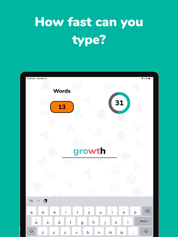 Screenshot #4 pour Type Fast - Typing Practice