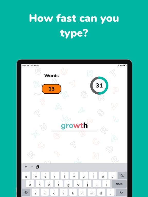 Type Fast - Typing Practiceのおすすめ画像1