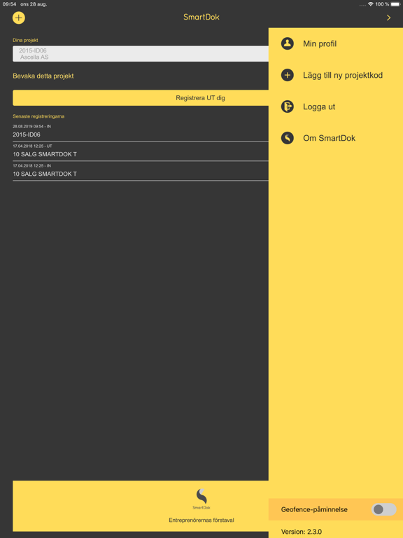 Screenshot #5 pour SmartDok Personalliggare