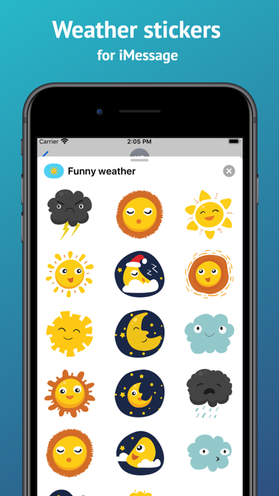 Weather Stickers & emoji appのおすすめ画像1