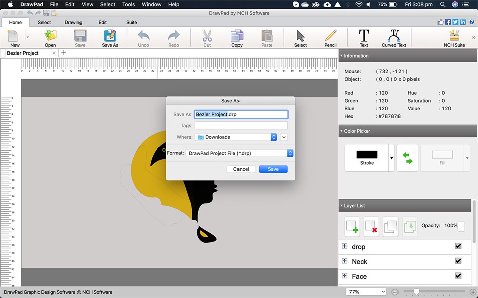 #5. DrawPad Graphic Designer (macOS) 由: NCH Software