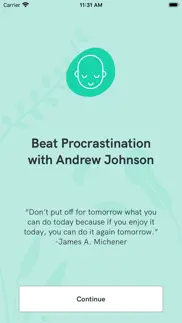 beat procrastination with aj iphone screenshot 1