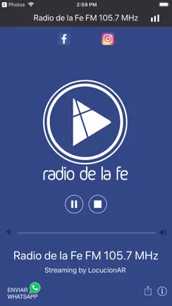 Radio de la Fe FM 105.7 MHz iPhone image 2