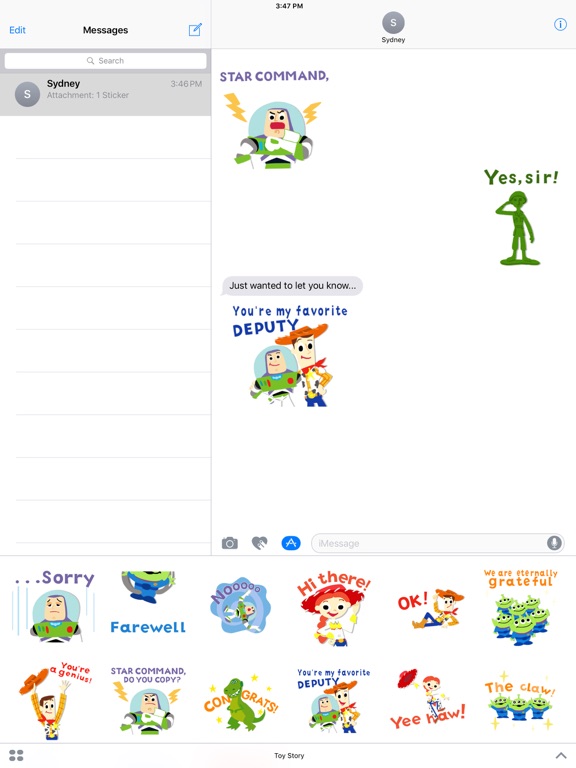 Pixar Stickers: Toy Story iPad screenshot 4 - Stickers app