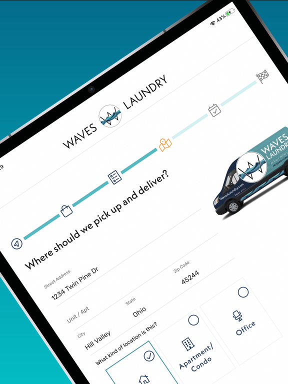 Waves Laundry iPad screenshot 1 - Lifestyle app