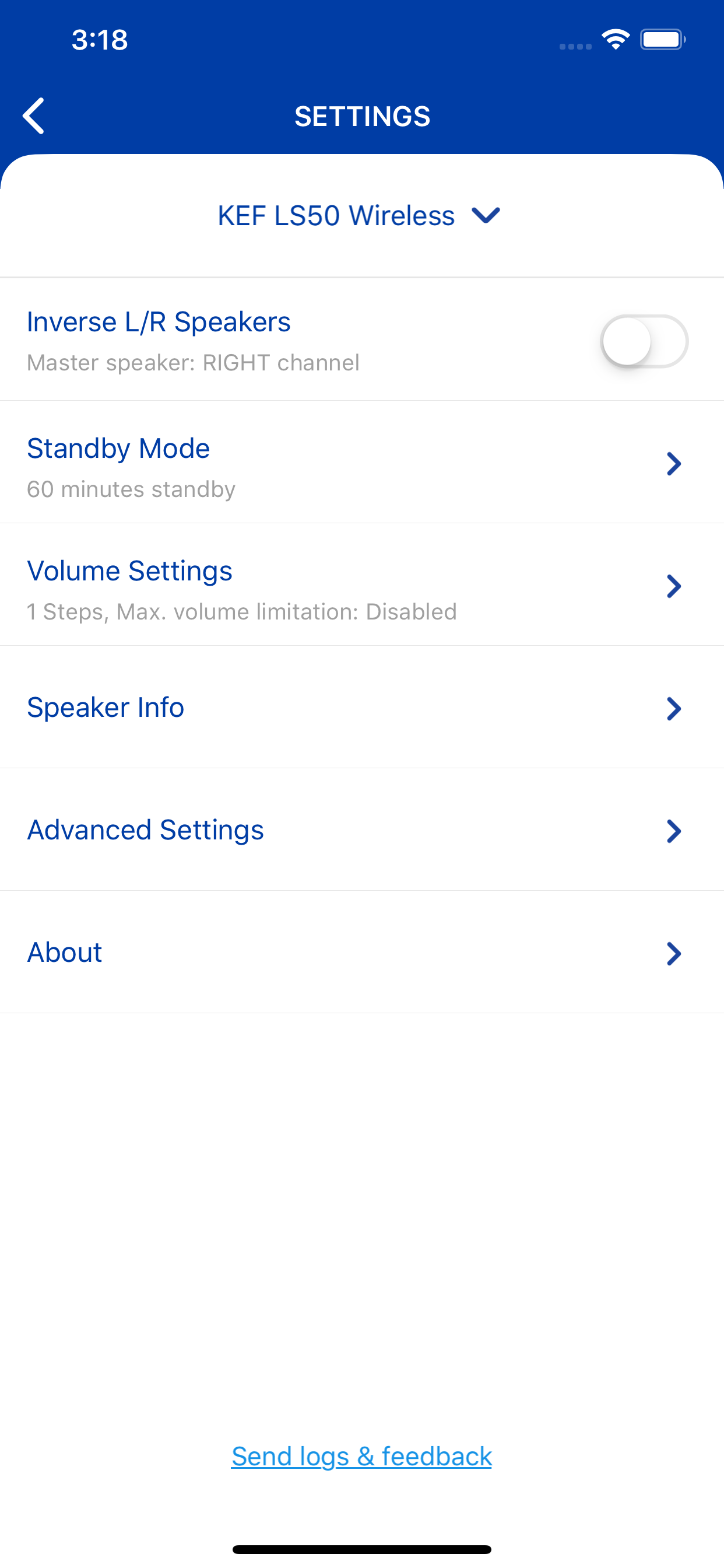 KEF Control screenshot 3