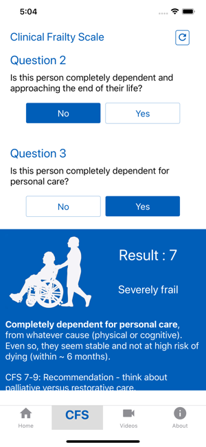 Clinical Frailty Scale (CFS)(圖1)-速報App