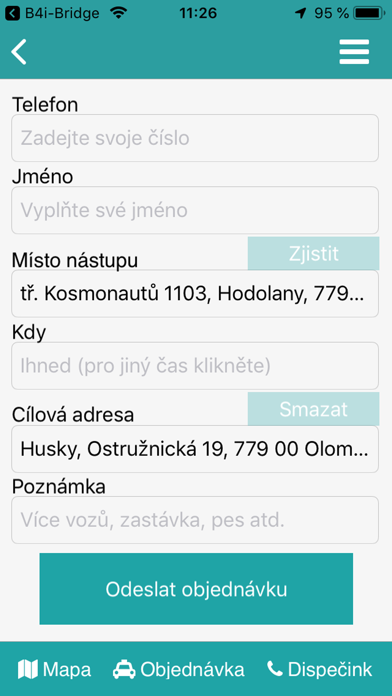 TaxiUp Olomouc screenshot 2