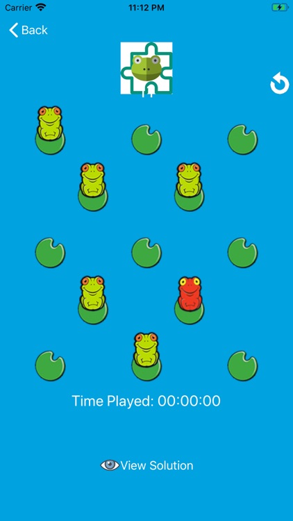 Frogs jump puzzle