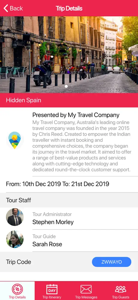 SafeTravels Tour Manager