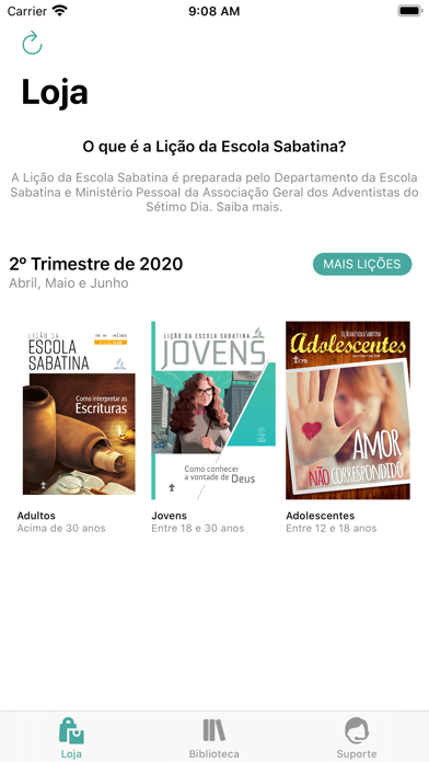 Lição da Escola Sabatina Screenshot
