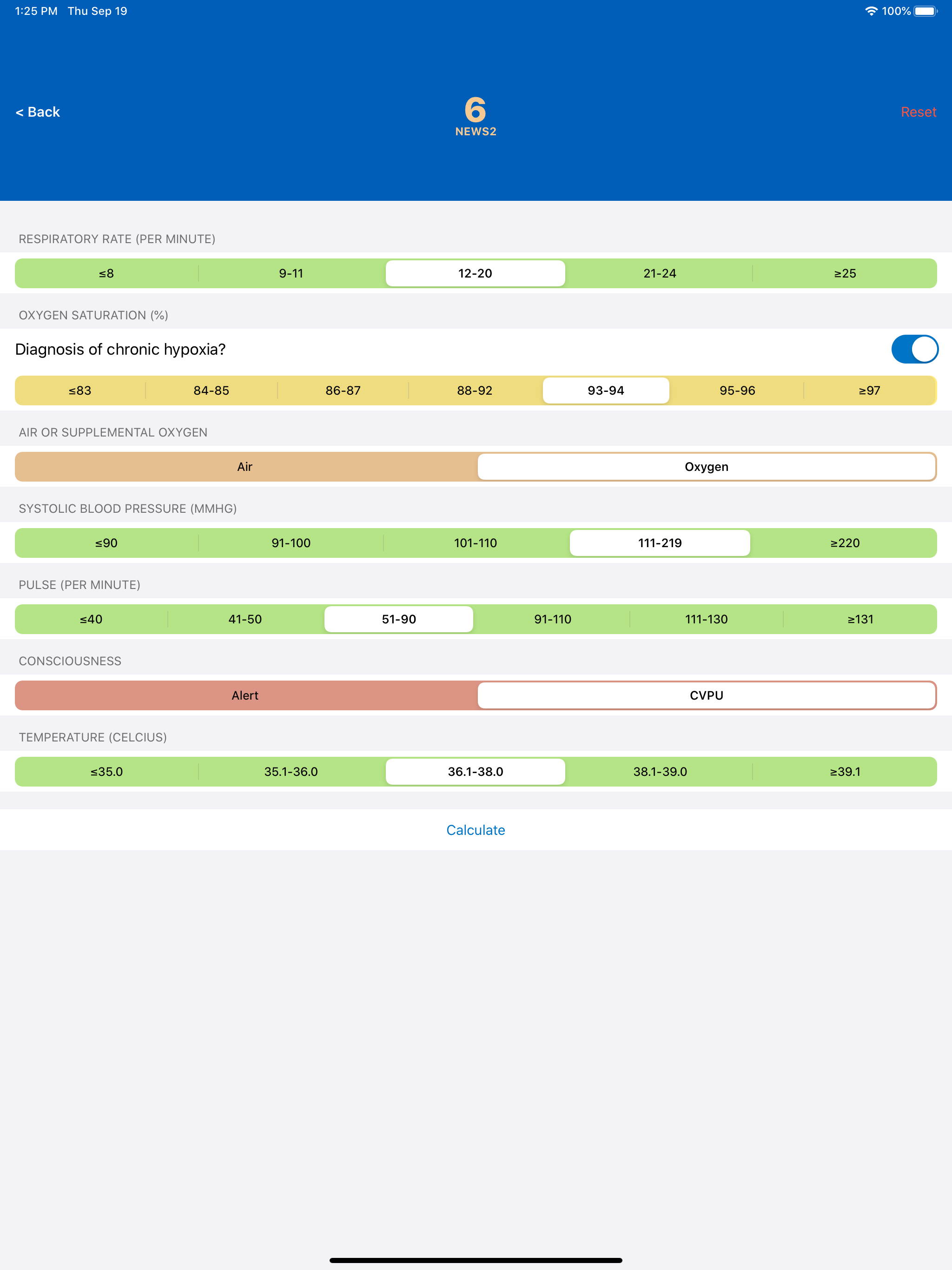NEWS2 Calculator