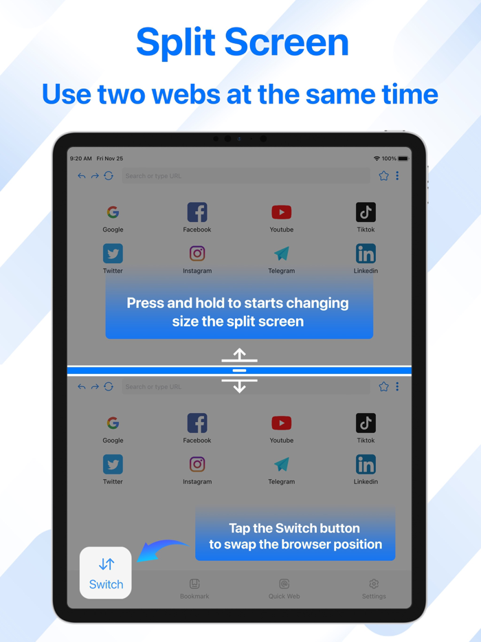Dual Browser - Screen Split