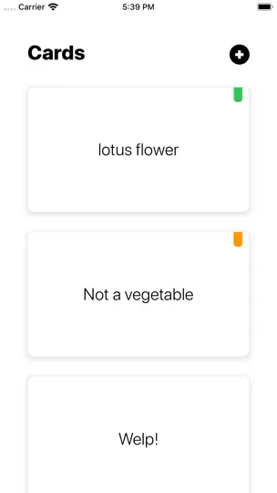 Capture d'écran de Cards App - Thoughts Memos sur iPhone 1