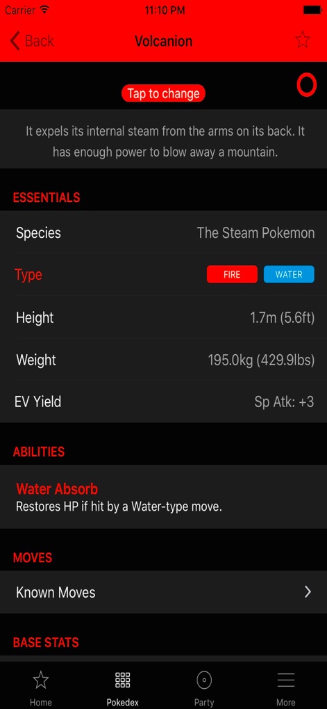 Oak Dex Team Builder Guides - oak-dex-volcanion-pokemon-stats