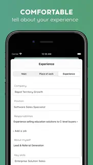 quick resume maker: template iphone screenshot 4