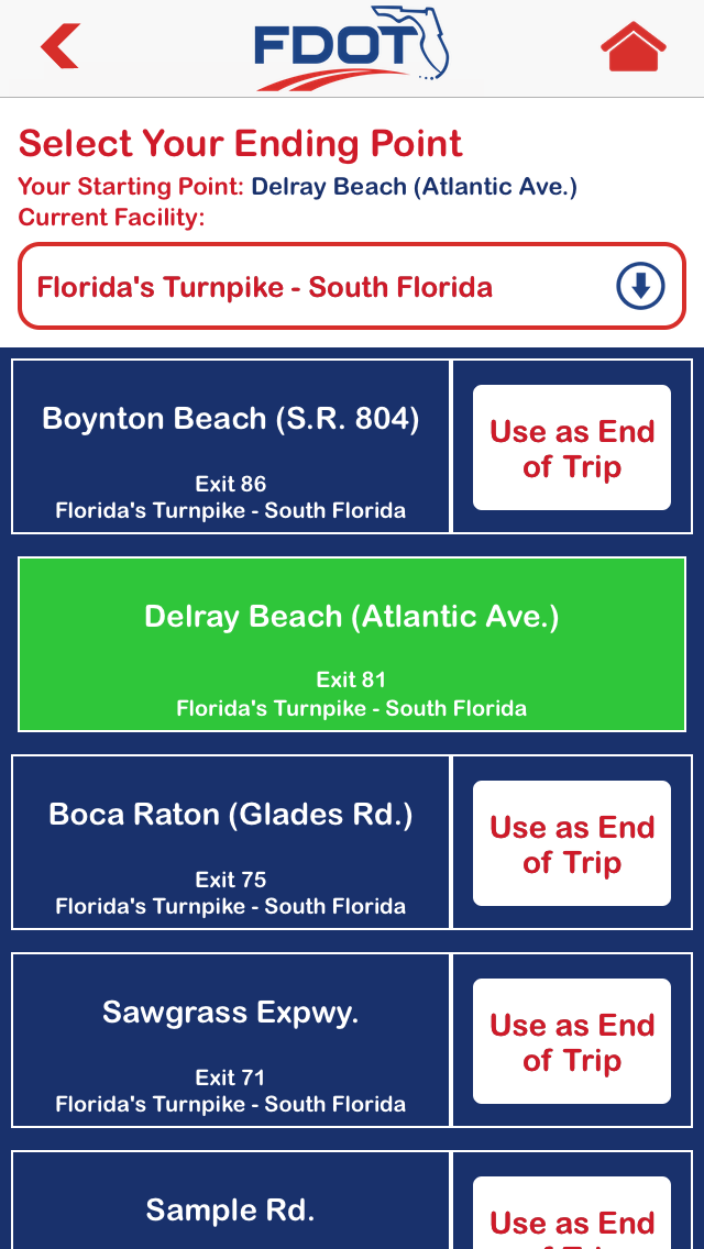 FDOT Toll Calculator
