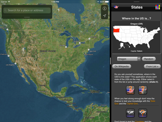 States iPad screenshot 4 - Reference app