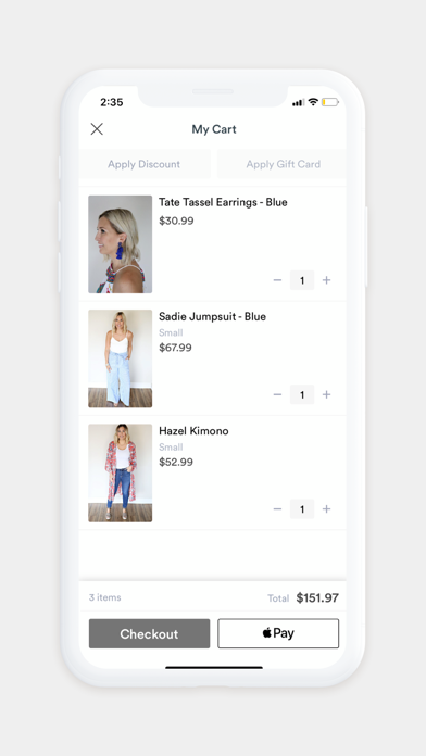 Gray Monroe Online Boutique Screenshot