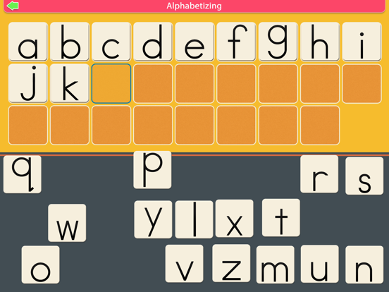 ABC Montessori Alphabetizing iPad screenshot