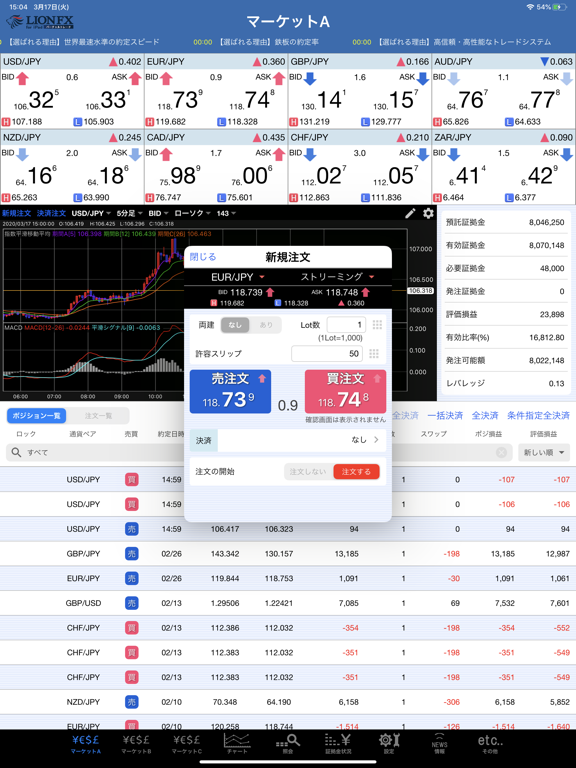 LIONFX for iPad バーチャルトレードのおすすめ画像5