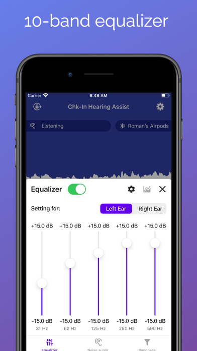 Chk-In Hearing Assist Screenshot