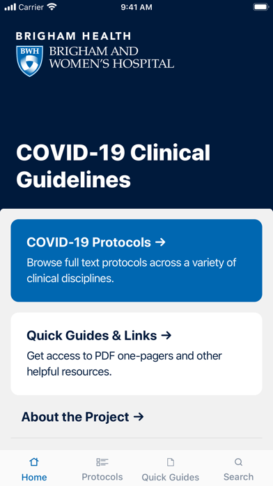 COVID Protocols Screenshot