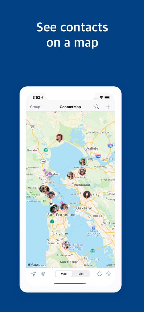 Contacts Map: territory manage - Business App | MWM