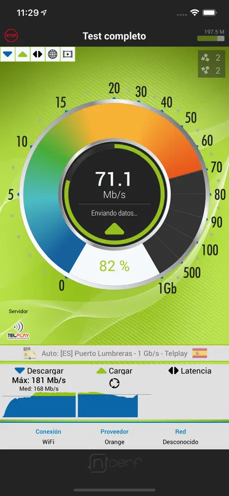 nPerf : speed test velocidad