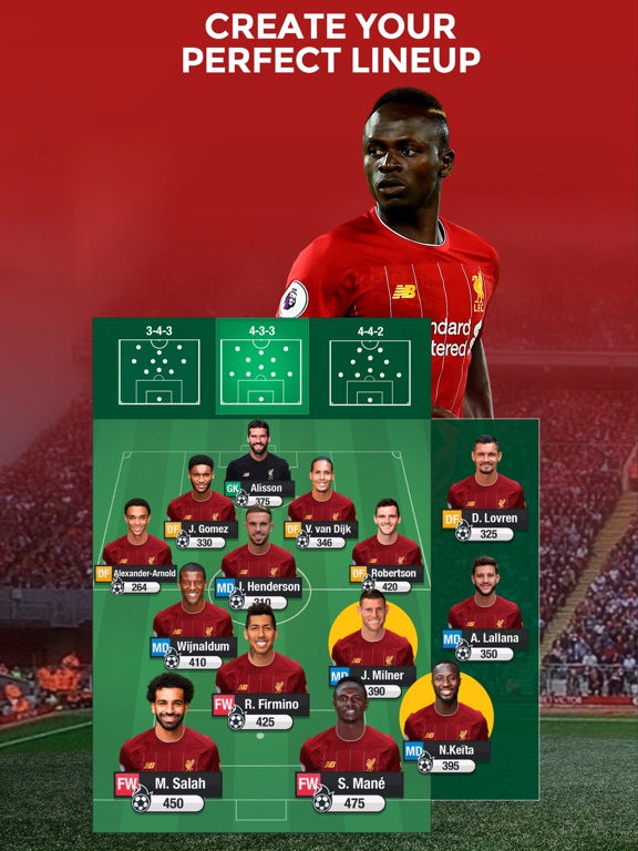 LIVERPOOL FC FANTASY MANAGER на iPad