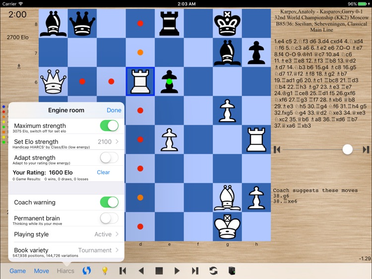 HIARCS Chess for iPad