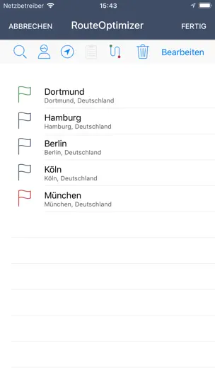 Screenshot von RouteOptimizer auf dem iPhone 1