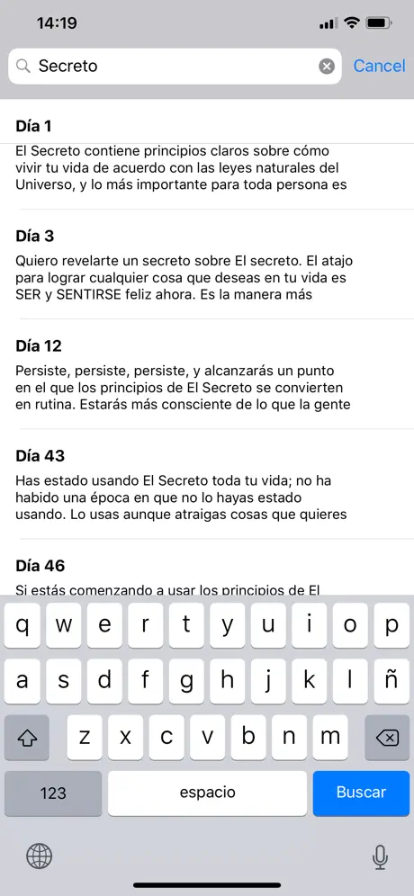 El Secreto Enseñanzas diarias