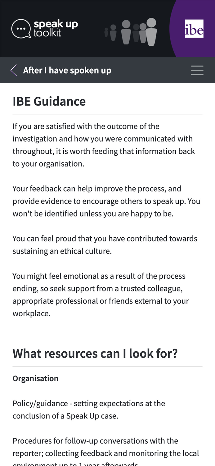 IBE Speak Up Toolkit