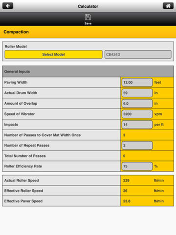 Screenshot #4 pour Caterpillar Paving Calculator