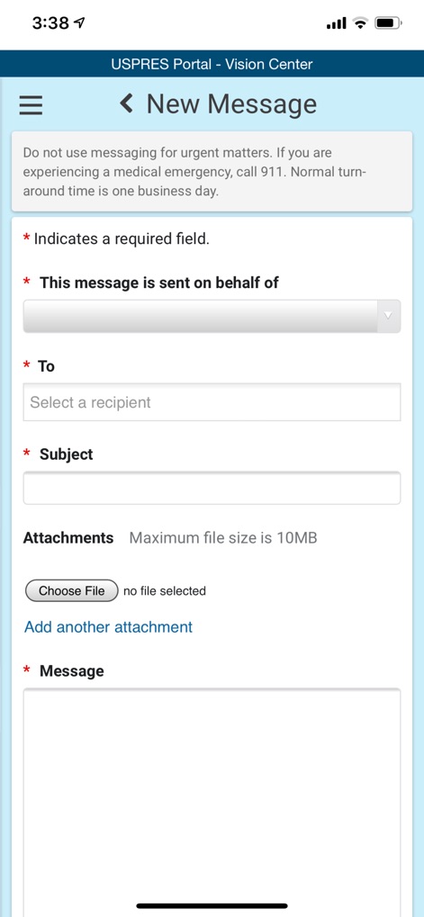 HealtheLife - This tool facilitates secure communication with care teams, featuring dedicated fields for 'To' and 'Subject' to streamline inquiries and an 'Attachments' section for sharing relevant documents.