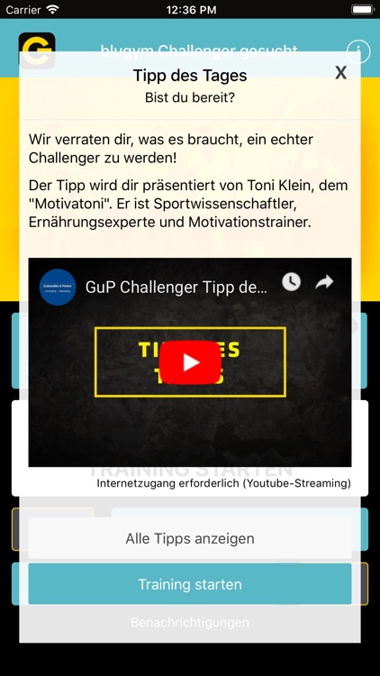 blugym Challenger gesucht