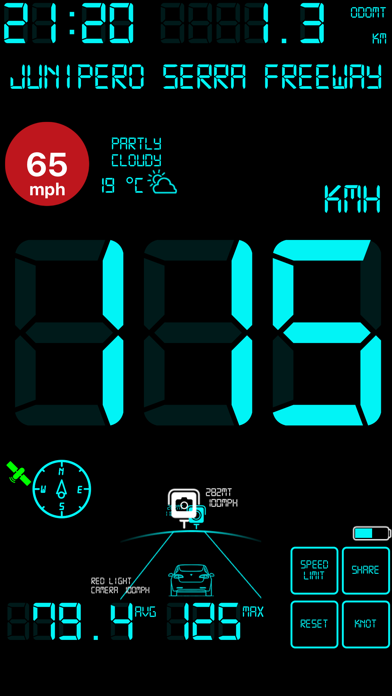 Speedmeter mph digital display Screenshot