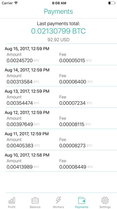 Nicestats: Nicehash Screenshot