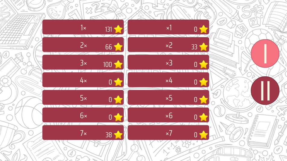 #1. Multiplication Tables 12x12 (iOS) By: Sergey Malugin