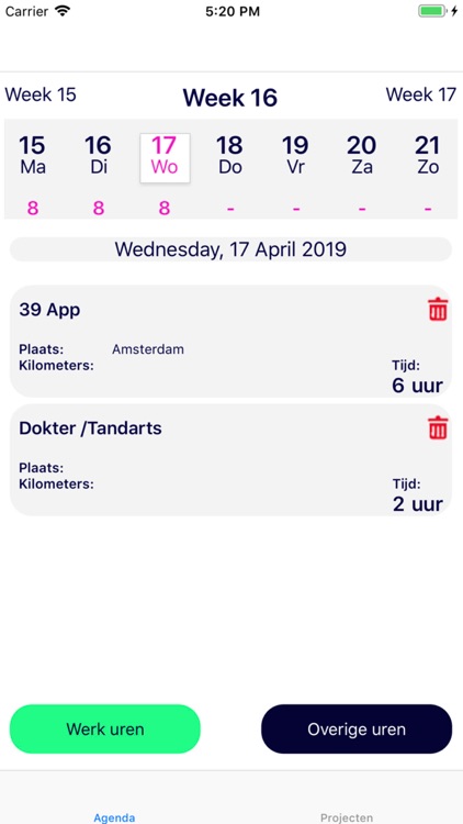 HourTrack Urenregistratie