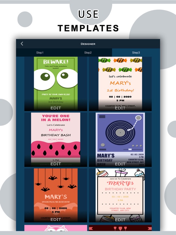 Fab Invitation Card Designer iPad screenshot 5 - Lifestyle app