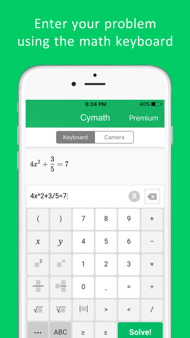 Cymath - Math Problem Solver Screenshot