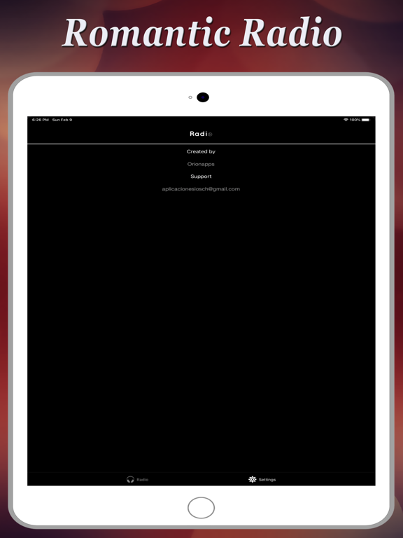 Romantic Radio iPad screenshot