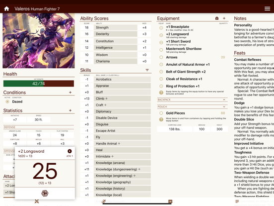 Screenshot #5 pour Fight Club PFRPG/3.5 Edition