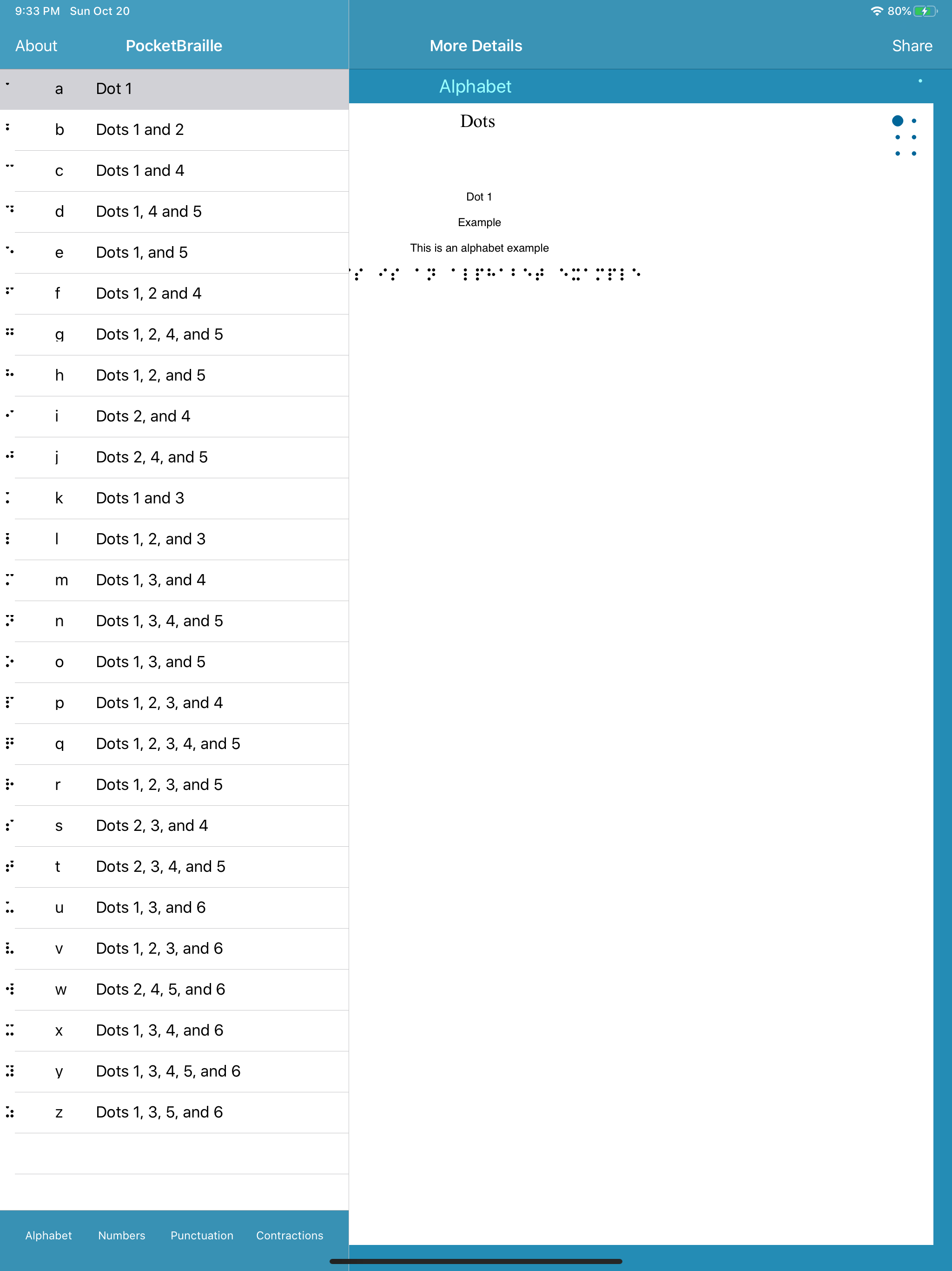 PocketBraille - Braille Guide screenshot 4