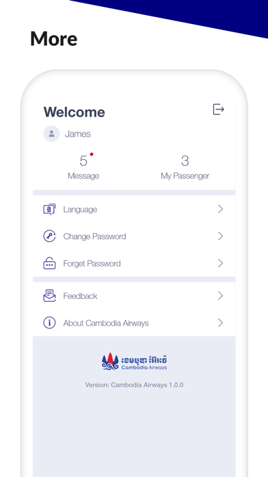 Cambodia Airways Screenshot