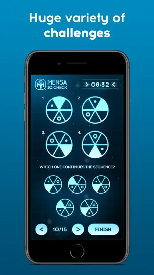 Captura de pantalla de Mensa IQ Check en iPhone 3
